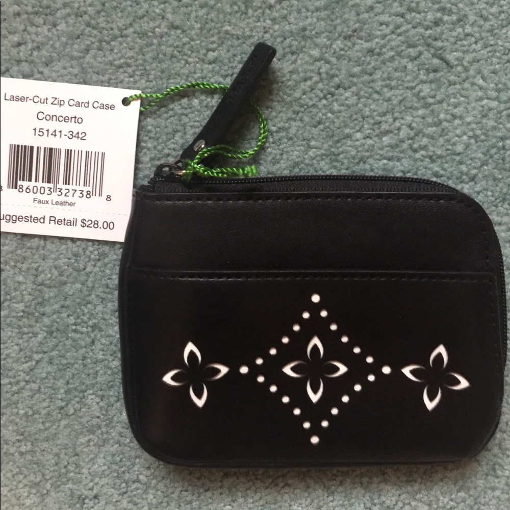 NWT Vera Bradley Laser Cut Zip Card Case